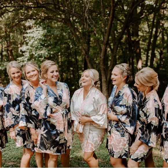 Bridal Party Bridesmaid Satin Robe White - Picture 7 of 8